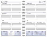 wirebound weekly monthly calendar