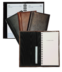 Italian style leather pocket planners
