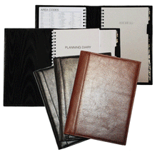 glazed Italian style leather weekly monthly planning calendars
