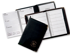 imitation leather planner address book combination with metal cover corners