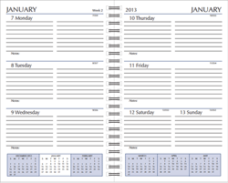 5 x 8 wiro weekly monthly calendar