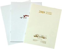 paper covered economy monthly planners with customized logos